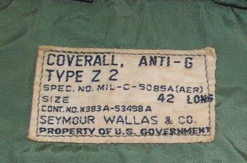 Coverall, Anti-G, Type Z2 (USN)