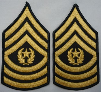 Command Sergeant Major, Color Sleeve Set (Gold on Green).