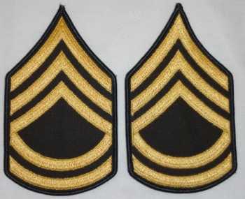 Sergeant 1st Class, Color Sleeve Set (Gold on Green)