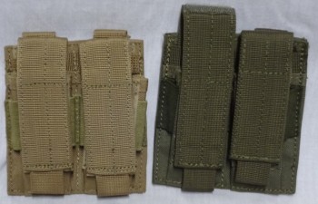 Double Pistol Mag Pouch, OD or Tan