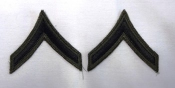Private, Subd. Sleeve Set (Black on Green).