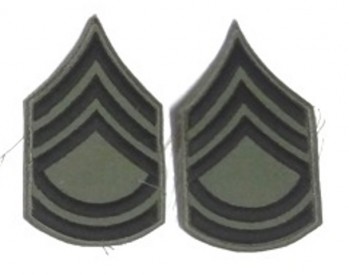 Sergeant 1st Class, Subd. Sleeve Set (Black on Green)