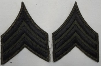 Sergeant, Subd. Sleeve Set (Black on Green)