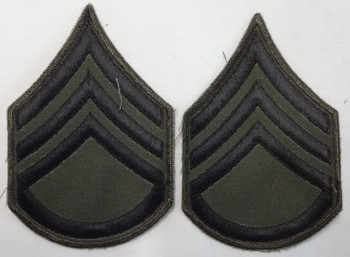 Staff Sergeant, Subd. Sleeve Set (Black on Green)