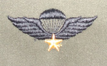 Vietnamese (RVN) Parachute Qualification Badge. Embroidered.